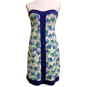 Lilly Pulitzer Dress Strapless Stunning Megan Dress Floral Print Size M